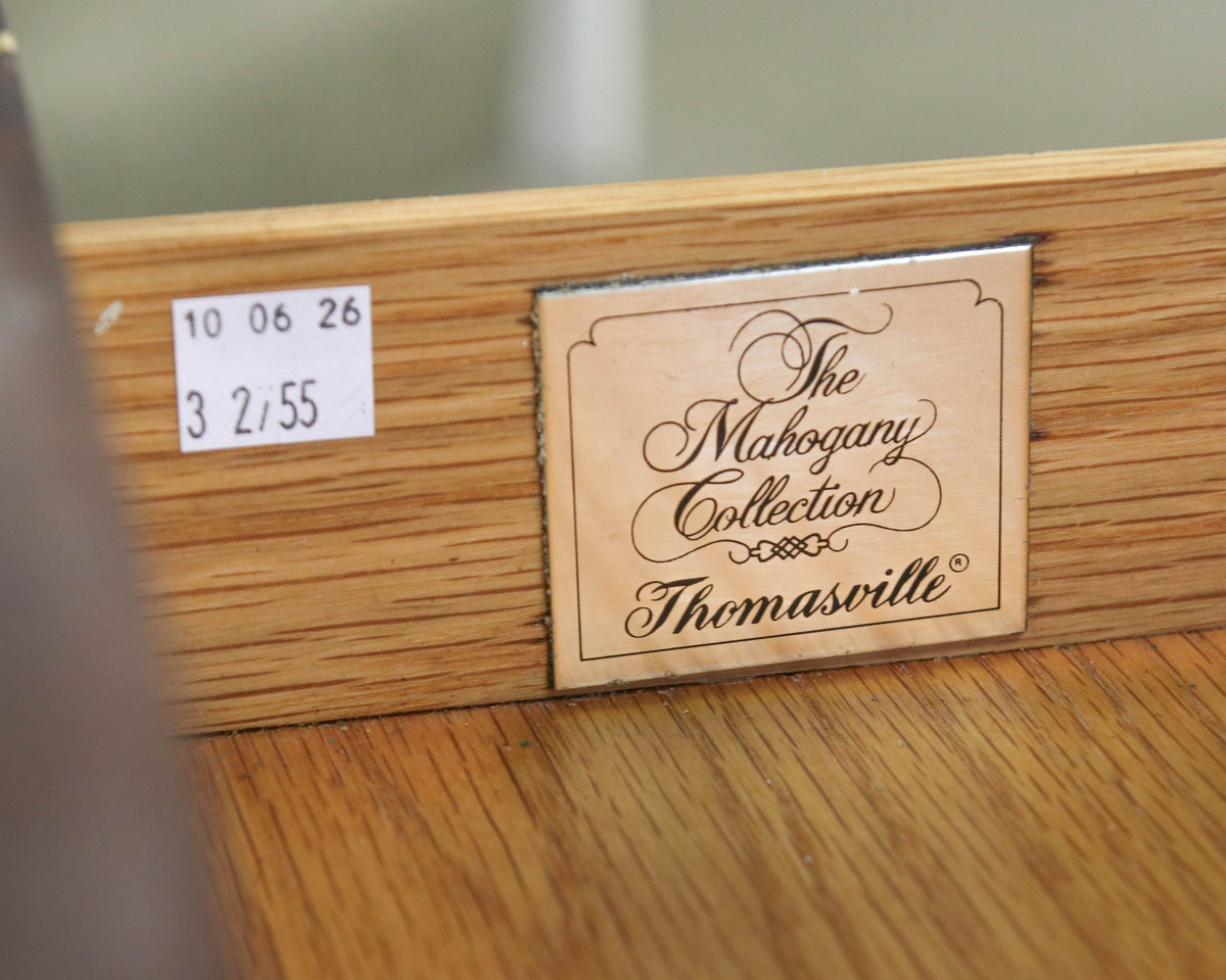 Thomasville Lowboy with Carved Shell in Light Finish Mahogany