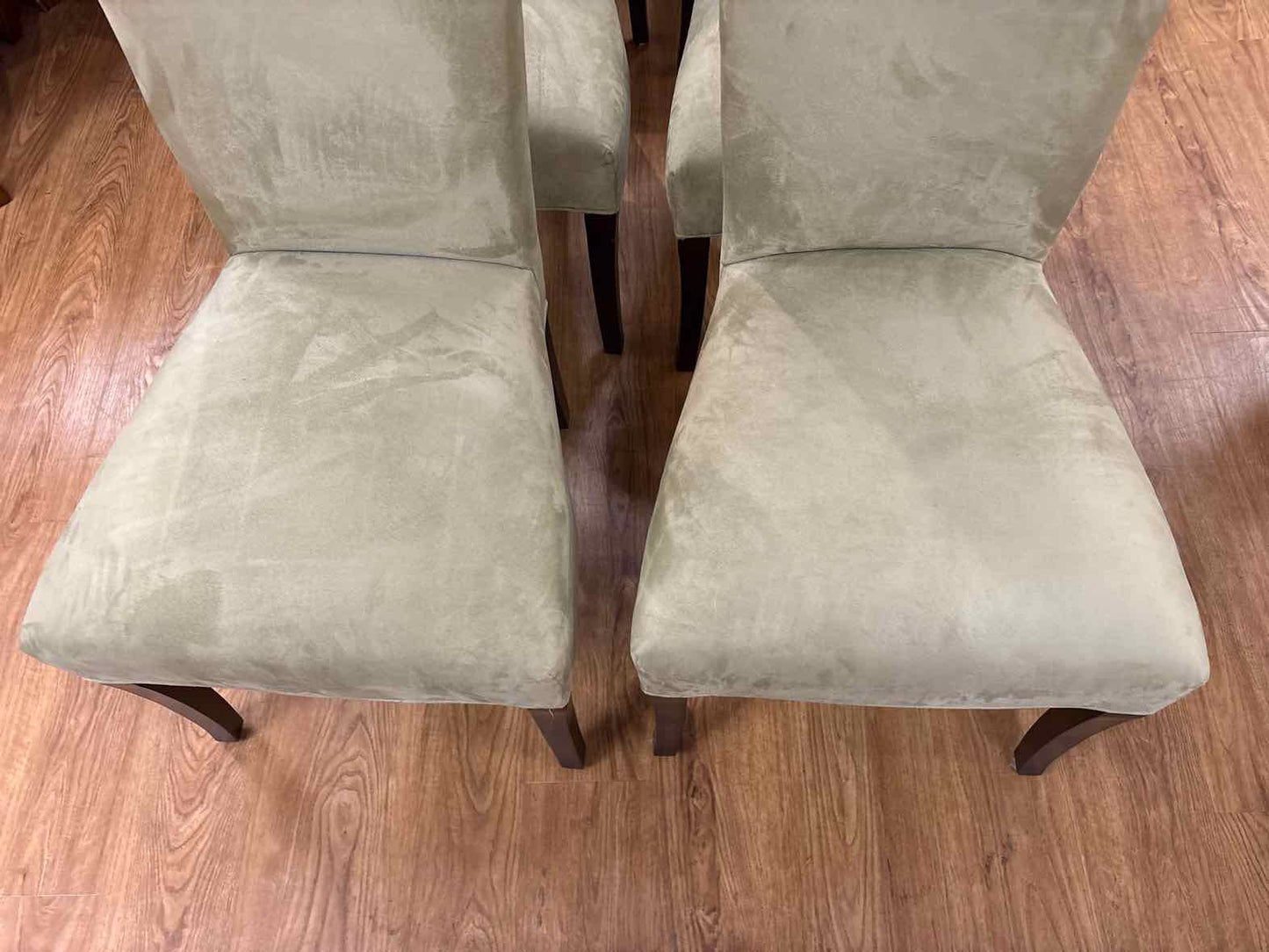 Set of 8 Sage Green Parsons Dining Chairs
