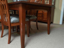 Birch Dining Table & (6) Birch Slat Back Dining Chair Set