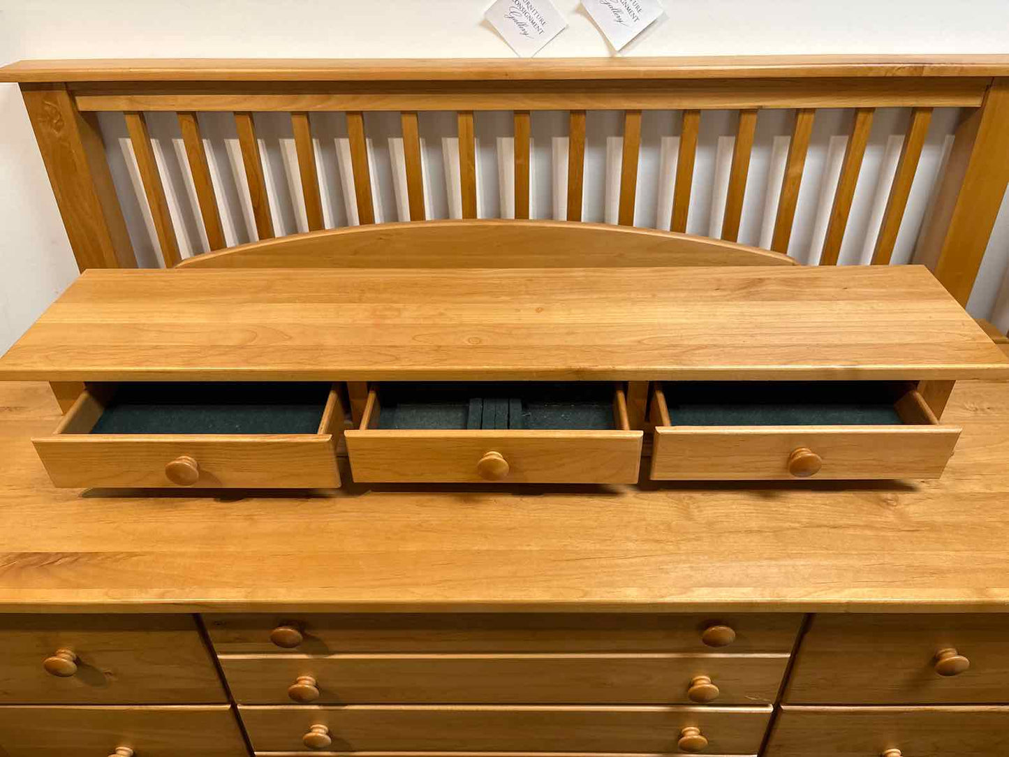 Maple Dresser and Mirror