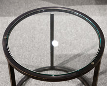 Restoration Hardware Nicolas Glass Round Side Table