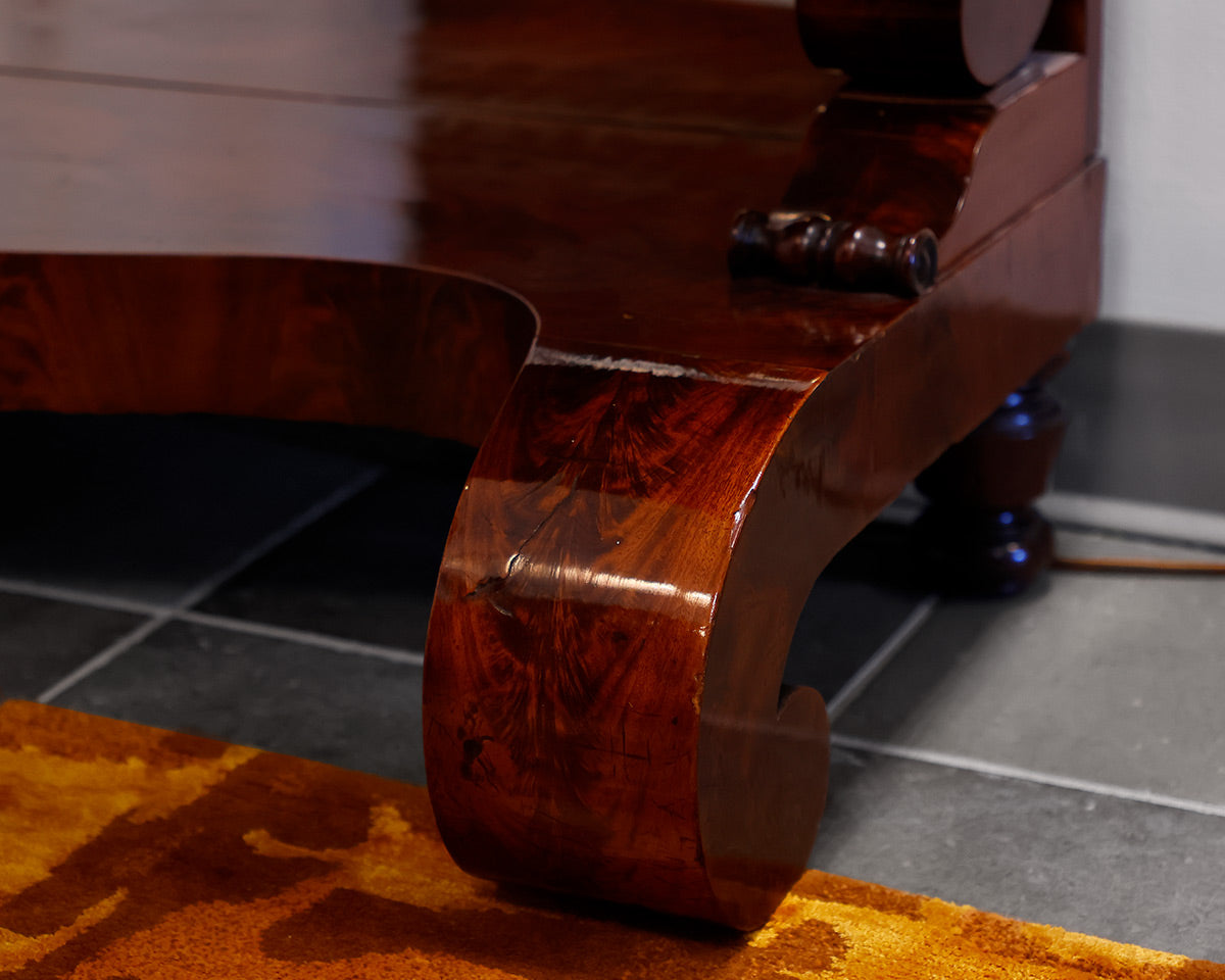 Mahogany Pier Table w/ Marble top