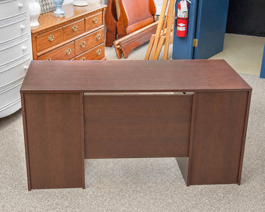 Dark Finish Desk with 6 Drawers