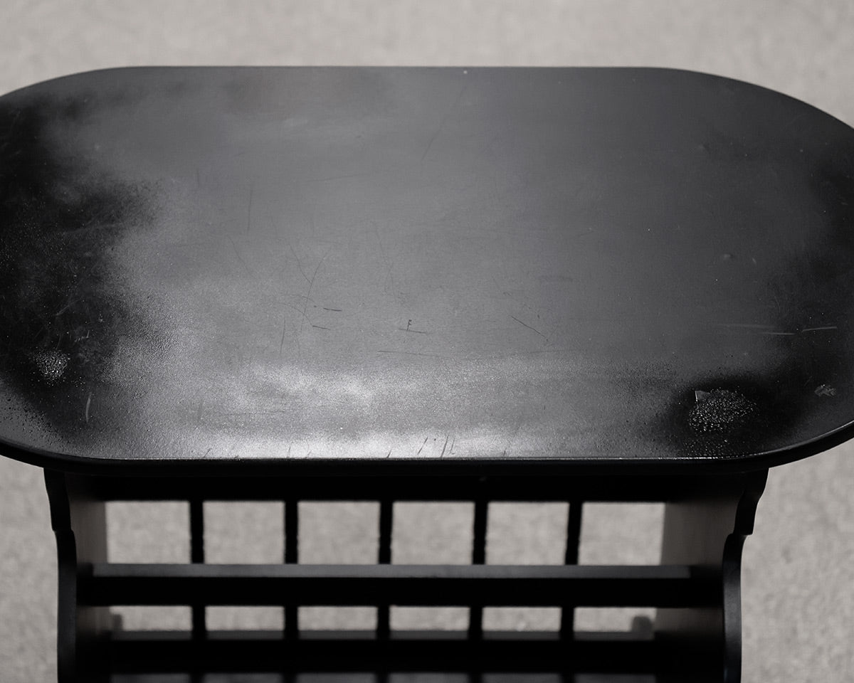 Black Oval Accent Table