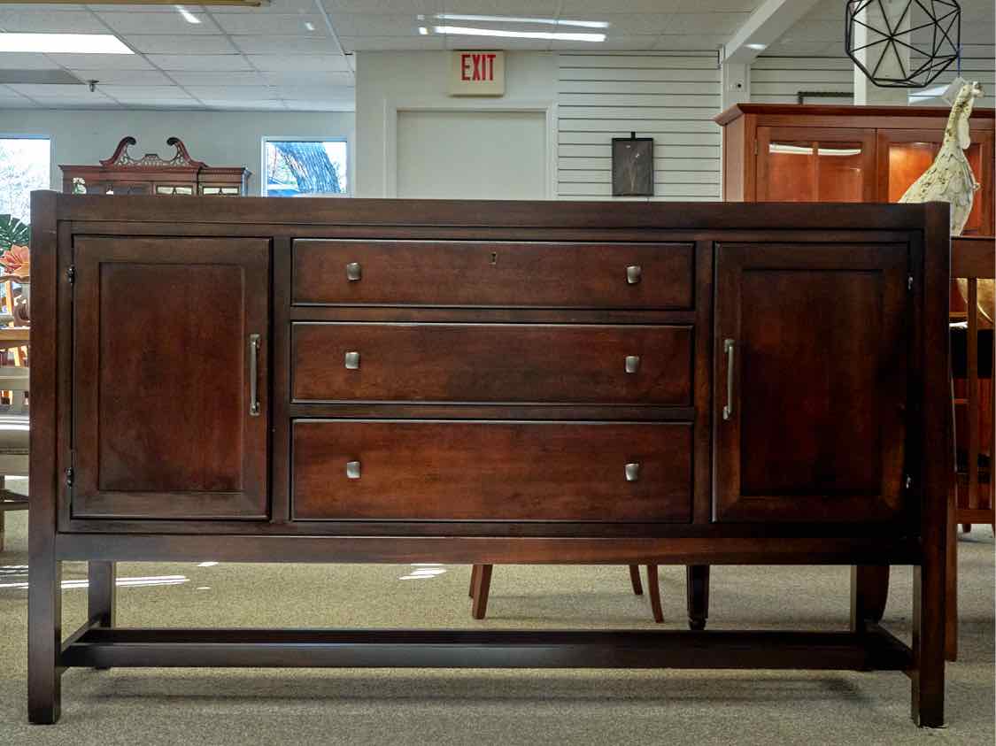 Thomasville Dark Finish Mahogany 2-Door 3-Drawer Server