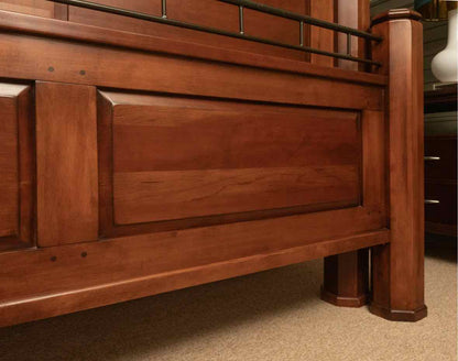 Bob Timberlake Cherry With Black Finish Metal Scroll Accent King Bed