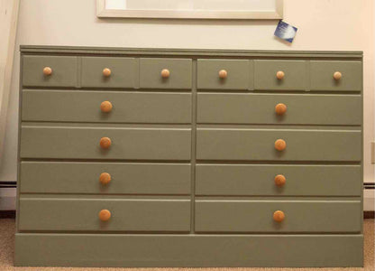 Eucalyptus Green Finish 6 Drawer Dresser