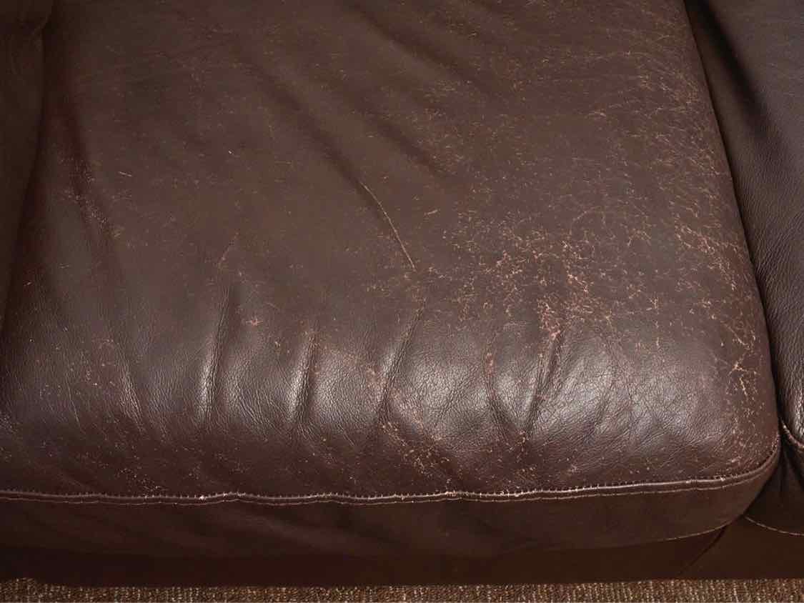 Italsofa Brown Bonded  Leather Sofa