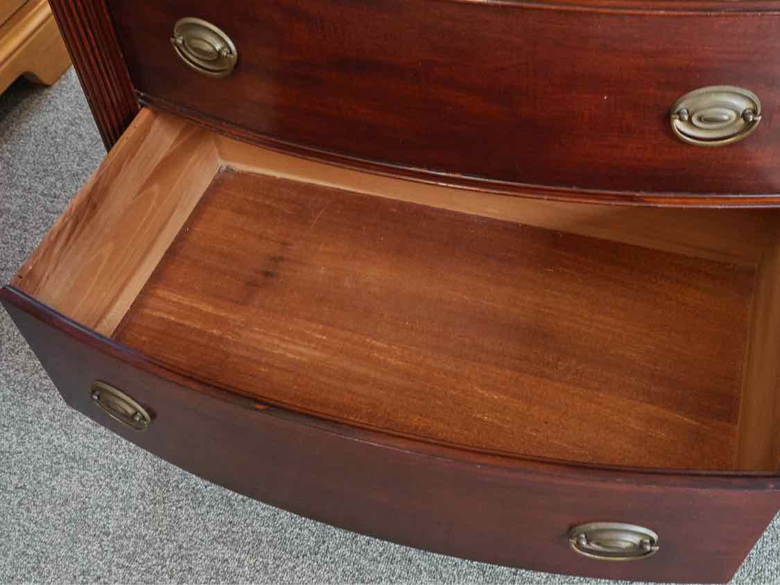 Mahogany Bowfront Five Drawer Chest
