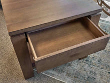 Crate & Barrel Modern Single Drawer Side Table with Lower Shelf