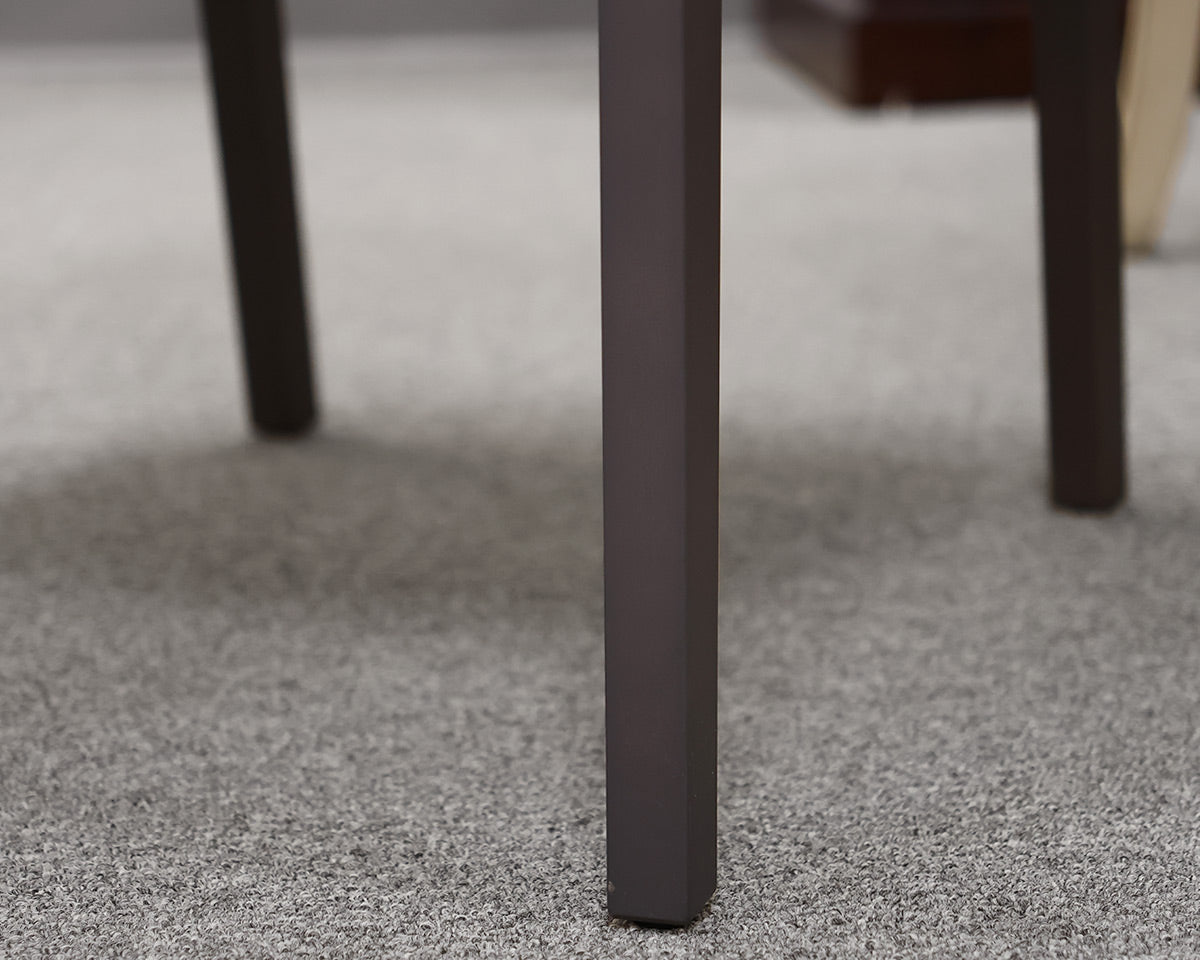 Pair of Ligne Roset Long Island Contemporary Dining Chairs in Grey Velvet