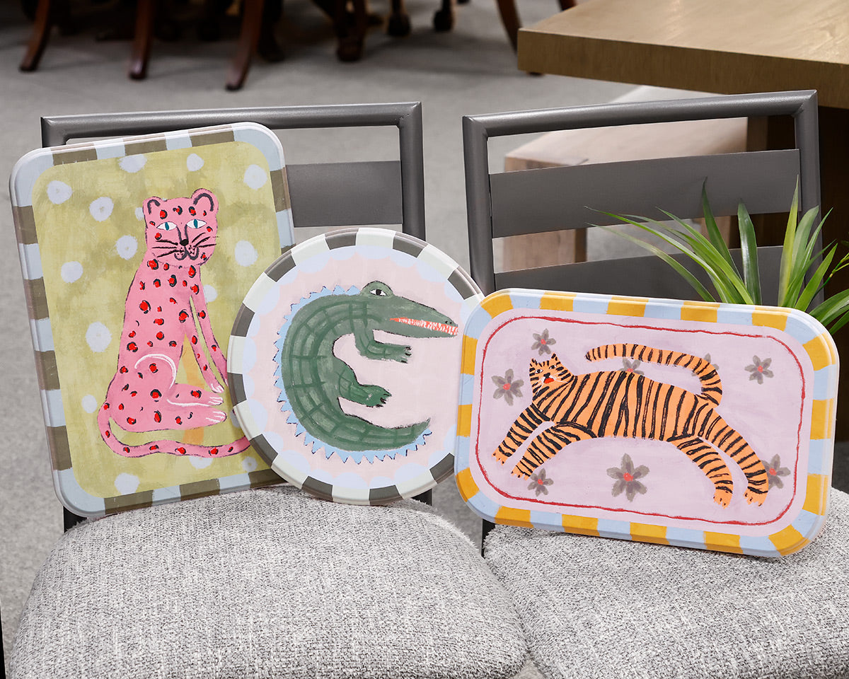 Set of 3 Painted Childrens Art Animal Prints