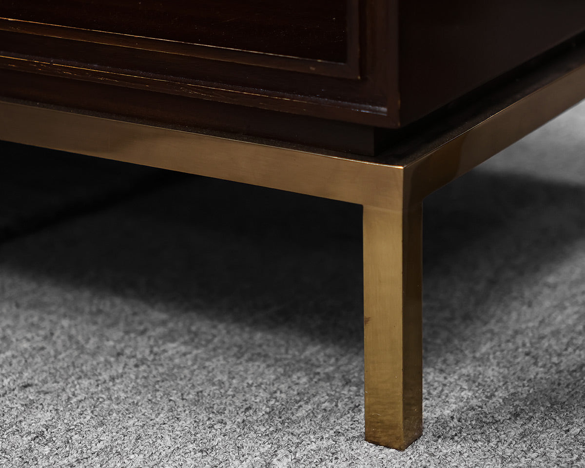 Pair of Thomas Pheasant for Baker Knapp and Tubbs Nightstands in Espresso
