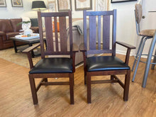 Pair of  Mission Style Crate & Barrel Dining Chairs