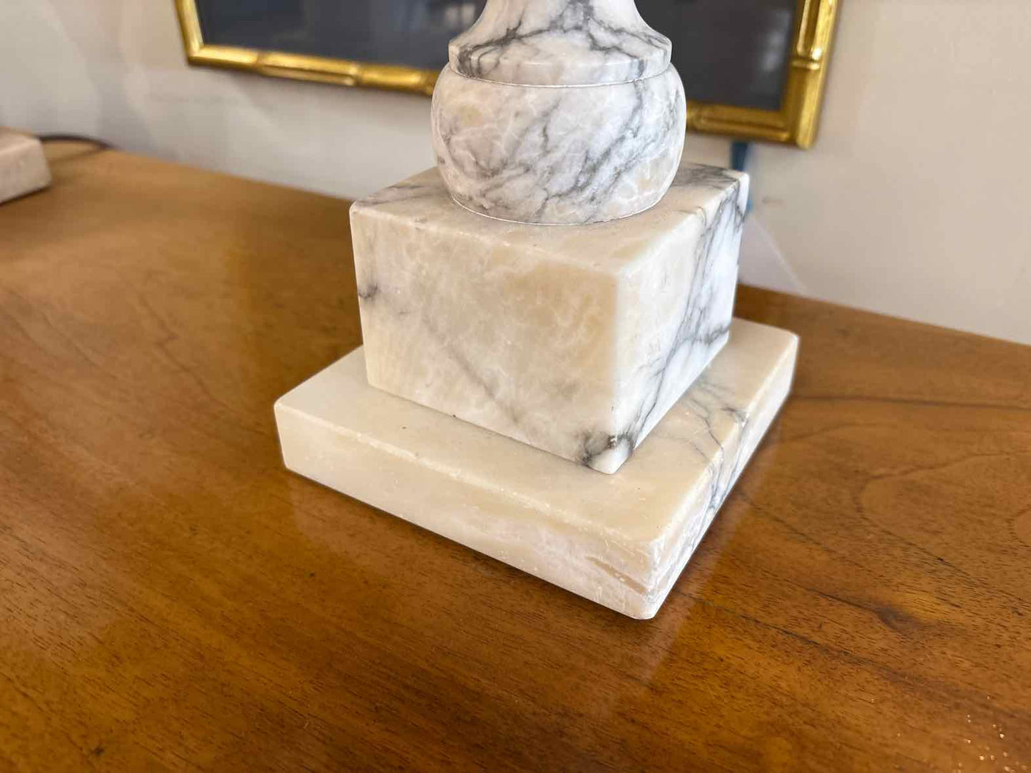 Pair of Neoclassical Marble Urn Table Lamps