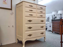 Nine Drawer Chest in Cream Finish