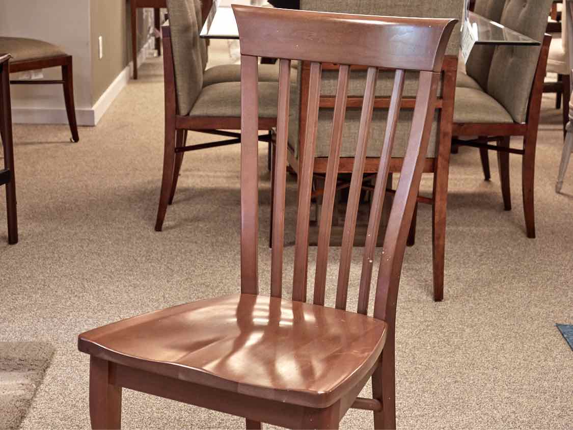 Set of Circle Furniture 10 'Berkeley' Cherry Dining Chairs with Walnut  Finish