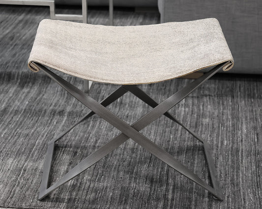 Faux Leather Criss Cross Bench
