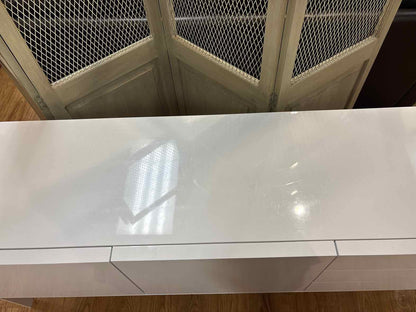 Contemporary White Lacquer Console