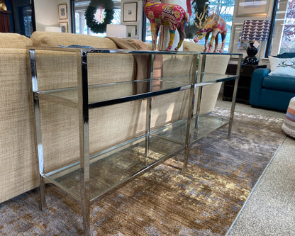 Chrome & Glass Console Table