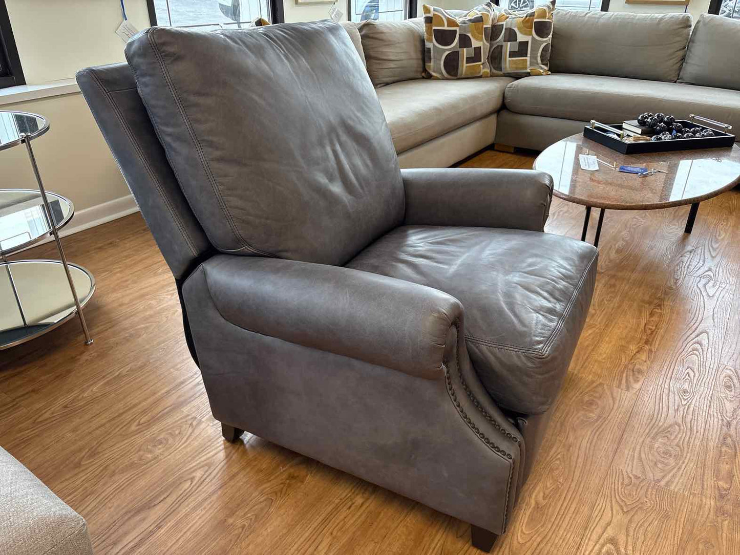 Pottery Barn 'James' Leather Recliner