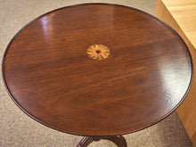 Inlaid Mahogany Tilt-Top Pedestal Accent Table