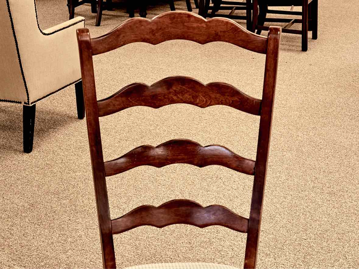 Nichols & Stone Cherry Dining Table & Set of 6 Ladderback Chairs