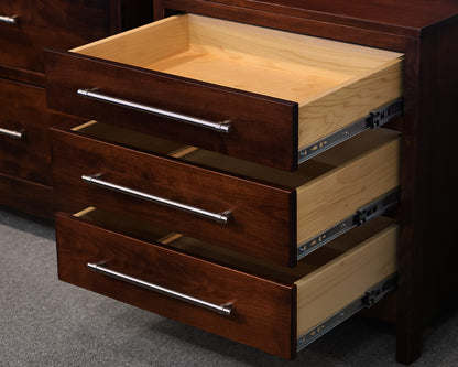 Yutsy Woodworking 3-Drawer Bedside Chest in Dark Finish