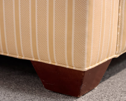 Pair of Custom Striped Upholstered Accent  Chairs
