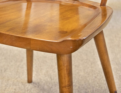 Set of 4 Crate & Barrel Round Back Dining Chairs in Light Walnut