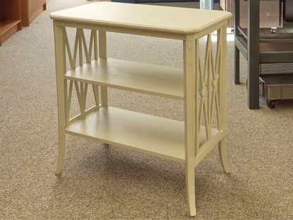 Cream Finish Side Table