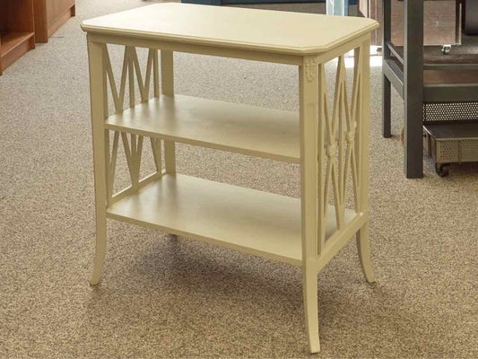 Cream Finish Side Table