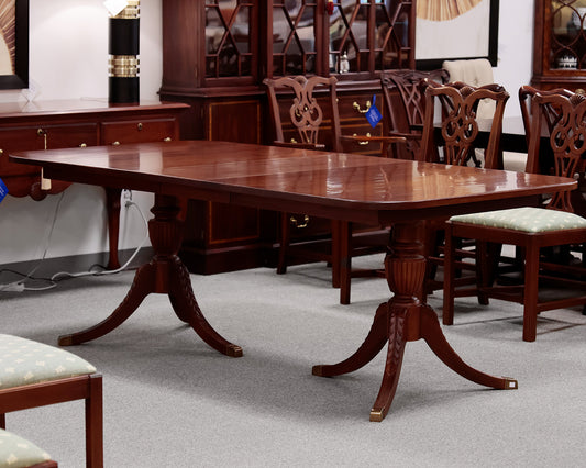 Lexington Furniture Mahogany Dining Table and 8 Chippendale Chairs