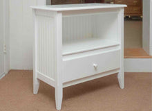 Boston Interiors White Finish Nightstand with Beadboard Sides