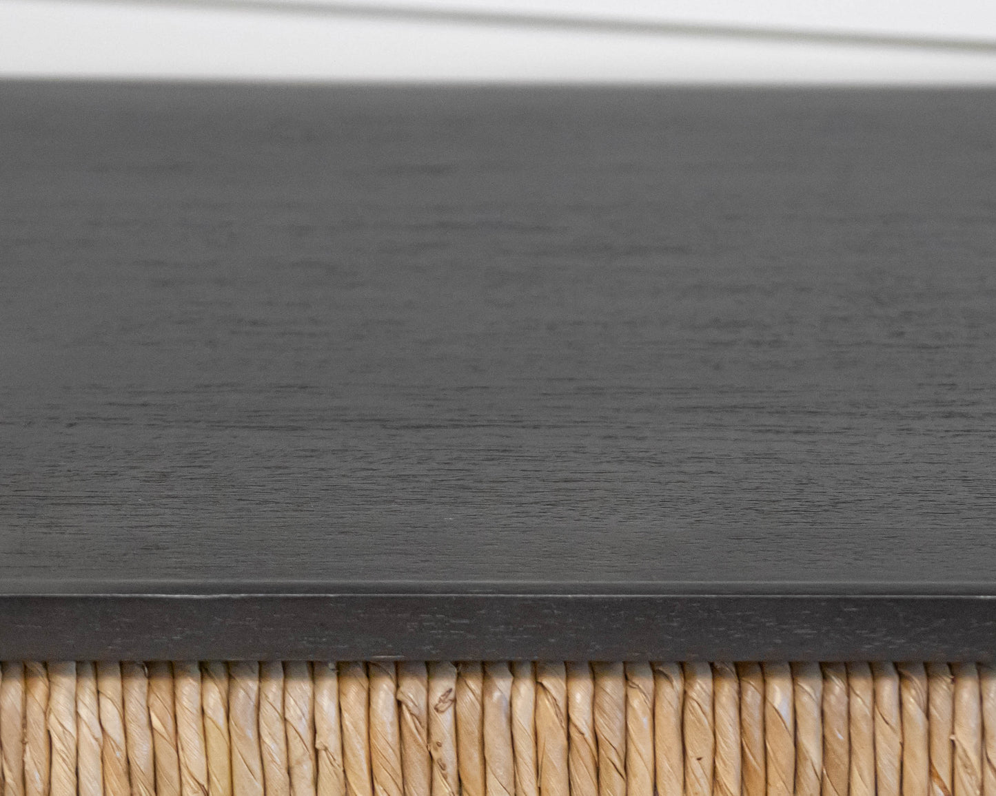 Noir Brook 4-Door Sideboard with Rush Panels in Pale Finish on Mahogany