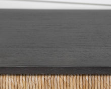 Noir Brook 4-Door Sideboard with Rush Panels in Pale Finish on Mahogany