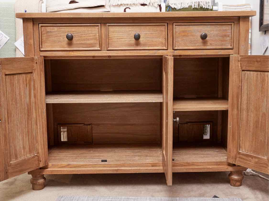 Crate & Barrel Stained Ash  2 Drawer 3 Door  Sideboard