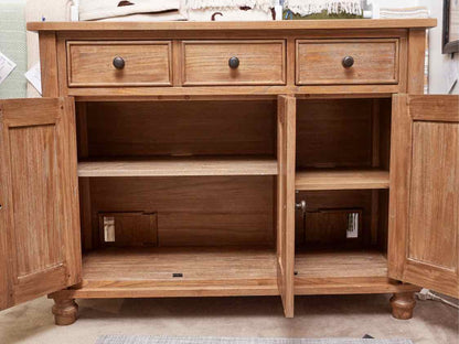 Crate & Barrel Stained Ash  2 Drawer 3 Door  Sideboard