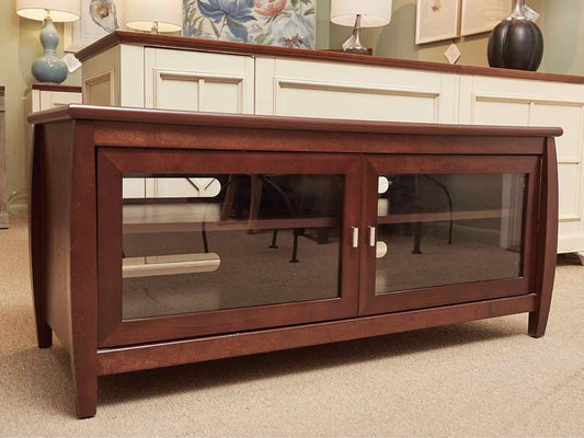 Tech Craft Espresso Finish  2 Glass Doors Media Furniture