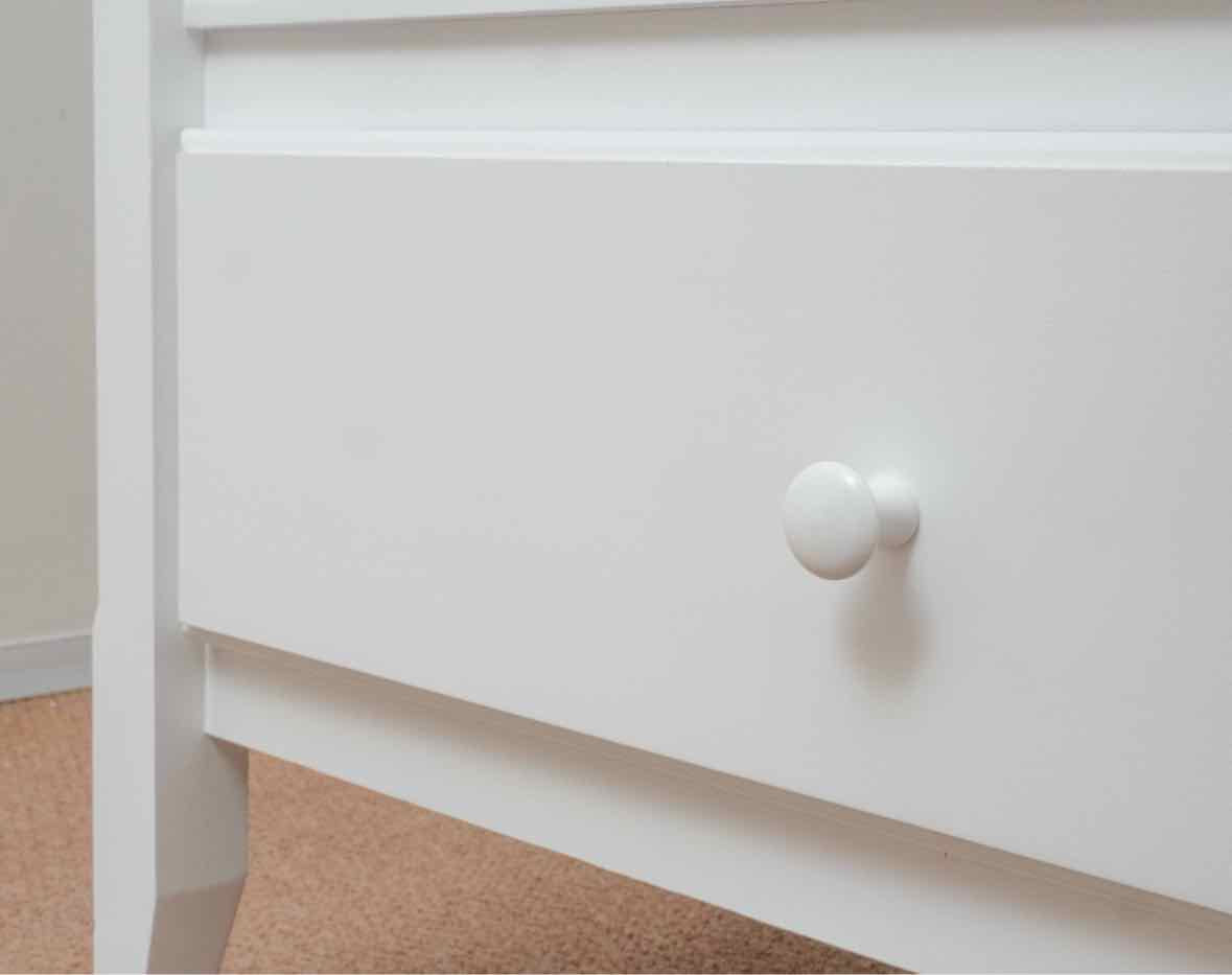 Boston Interiors White Finish Nightstand with Beadboard Sides