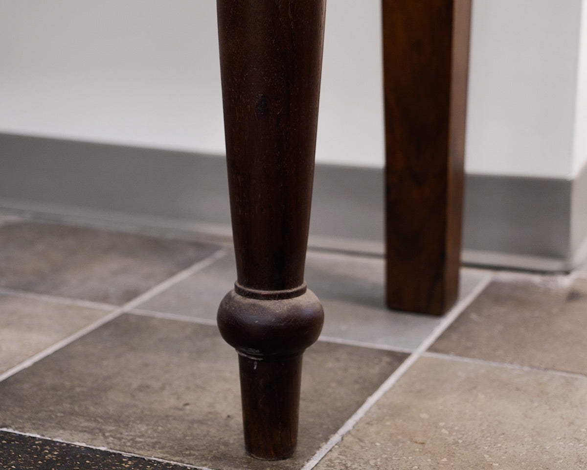 Weathered Brown Console Table With Different Legs