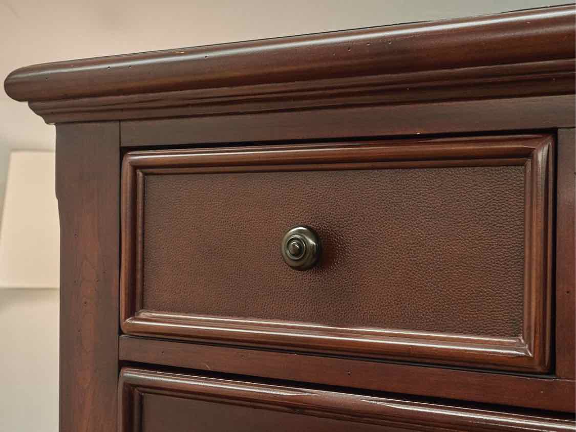 Tall Chest in Cherry Finish with Pewter Pulls