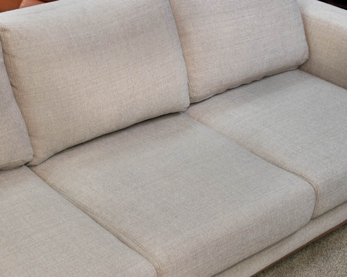 Castlery 3-Cushion 84" Track Arm Sofa in Oatmeal Heather Fabric