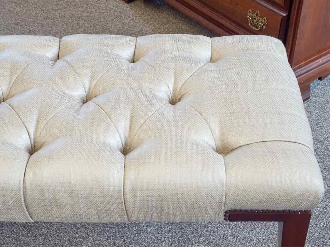 Baker Tufted Bench in Beige