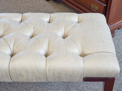 Baker Tufted Bench in Beige