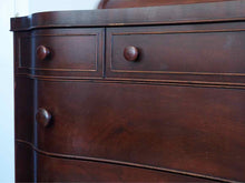 Mahogany Serentine 4 Drawer Dresser