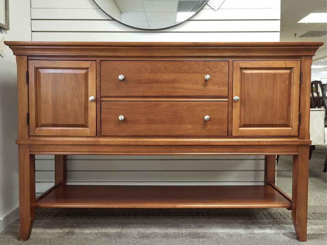 Thomasville Server in Cherry with Brushed Nickel Pulls