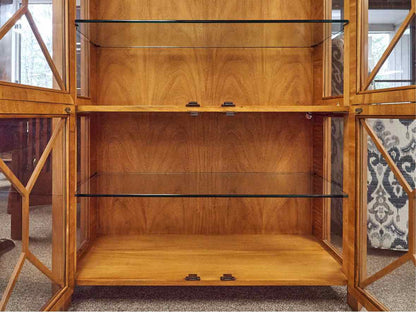 Baker Regency Style 2 Glass Door Display Cabinets