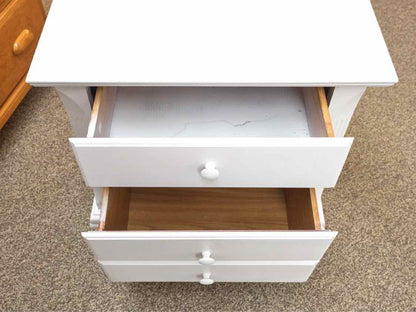 White Two Drawer Nightstand