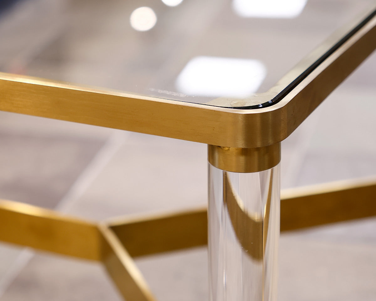 Anthropologie Lucite Coffee Table